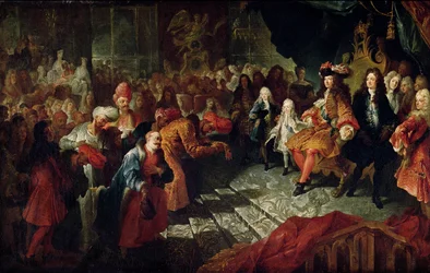 Louis XIV Receiving the Persian Ambassador Mohammed Reza Beg in the Galerie des Glaces at Versailles